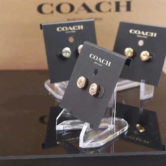 OPEN CIRCLE STONE STRAND EARRINGS (COACH F54516) - Picture 6 of 6